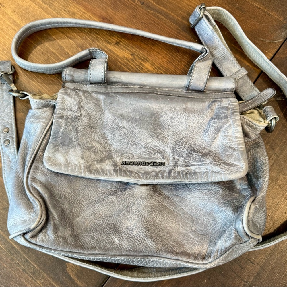 Gray Leather Women's Bag